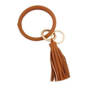 Camel Brown Tassel Key Ring Bracelet